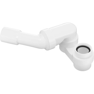 Weißer Geruchsverschluss (44,8 mm) für Duschwanne, Siphon aus Kunststoff.