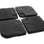 Schirmständer-Set für Ampelschirme, 4-teilig, schwarz, für sicheren Stand.