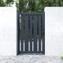 Casanoov Gartentür Veymont, 160 cm hoch, aus Aluminium in Grau. Gartentor mit Lamellen-Design.