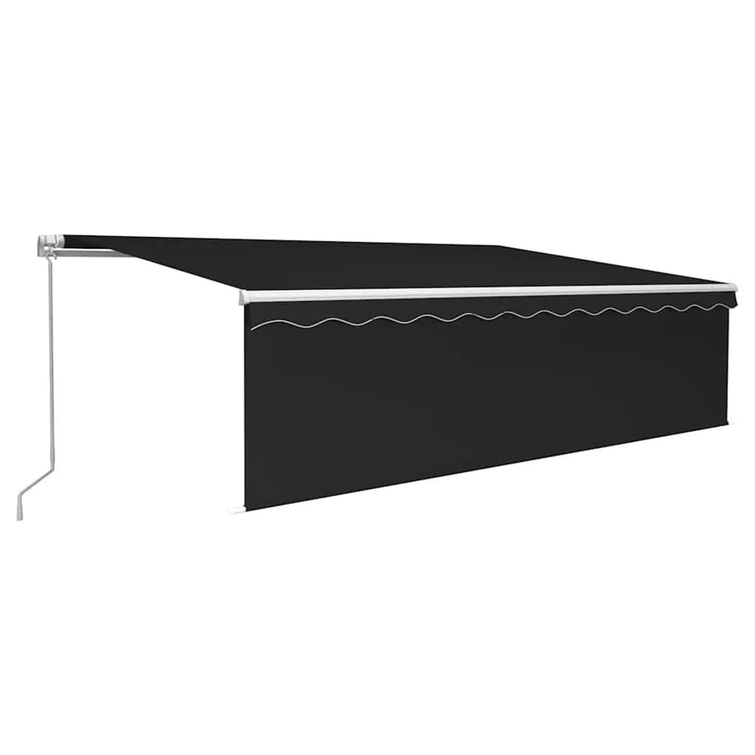 vidaXL Markise Manuell Einziehbar mit Rollo & LED 5x3 m Anthrazit 3069344