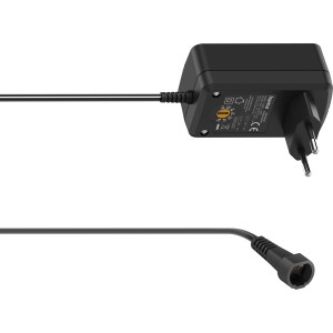 Schwarzes Hama Universal Schaltnetzteil, 12V, mit verschiedenen Adaptern für Audio & Video Geräte.