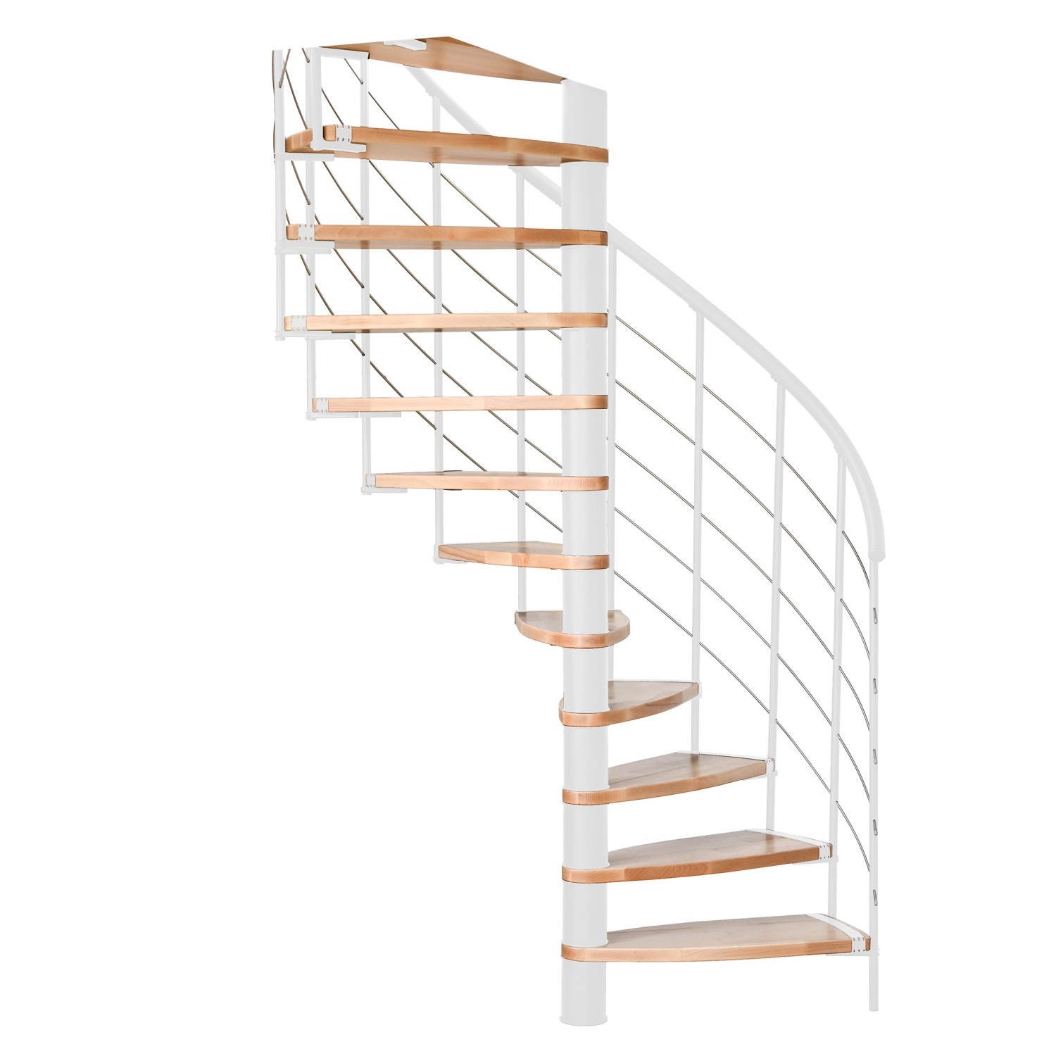 Minka Spindeltreppe Helios Buche-Weiß günstig online kaufen