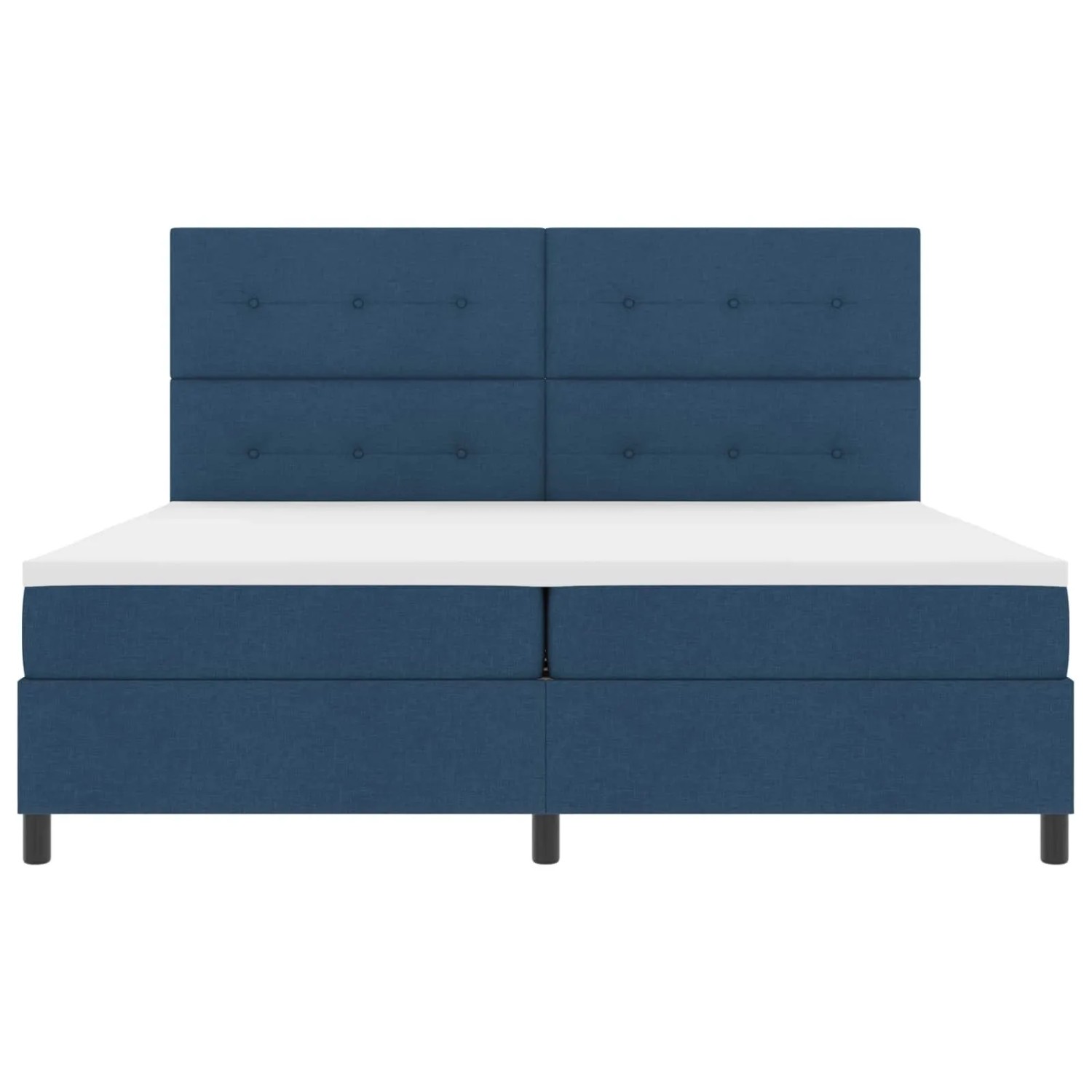 vidaXL Boxspringbett mit Matratze mit LED Blau 200 x 200 cm Stoff 3342899