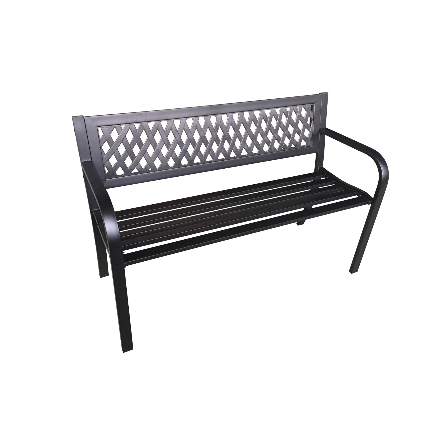 Garden Pleasure Gartenbank Askja 76 cm x 50 cm x 119 cm Schwarz günstig online kaufen