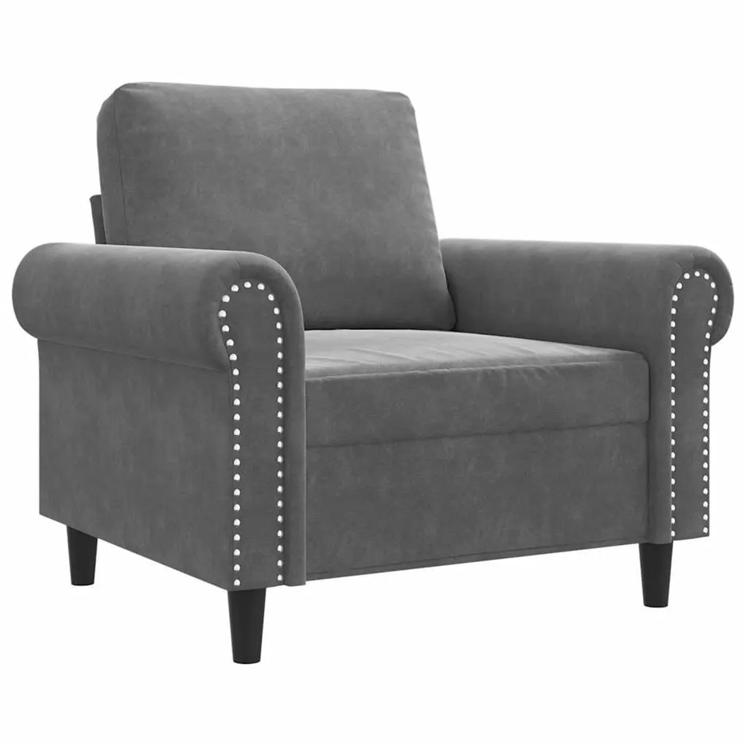 vidaXL Sessel Dunkelgrau 60 cm Samt 359510