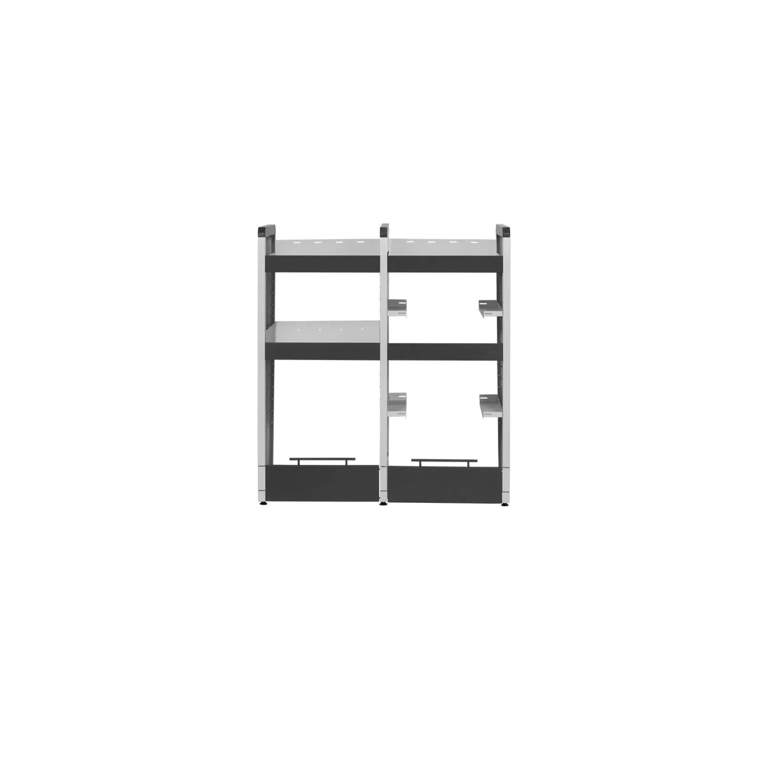 PROREGAL Fahrzeugregal Kfz 2 Ebenen & 2 Kofferebenen HxBxT 110x101x40cm Lichtgrau/Anthrazit