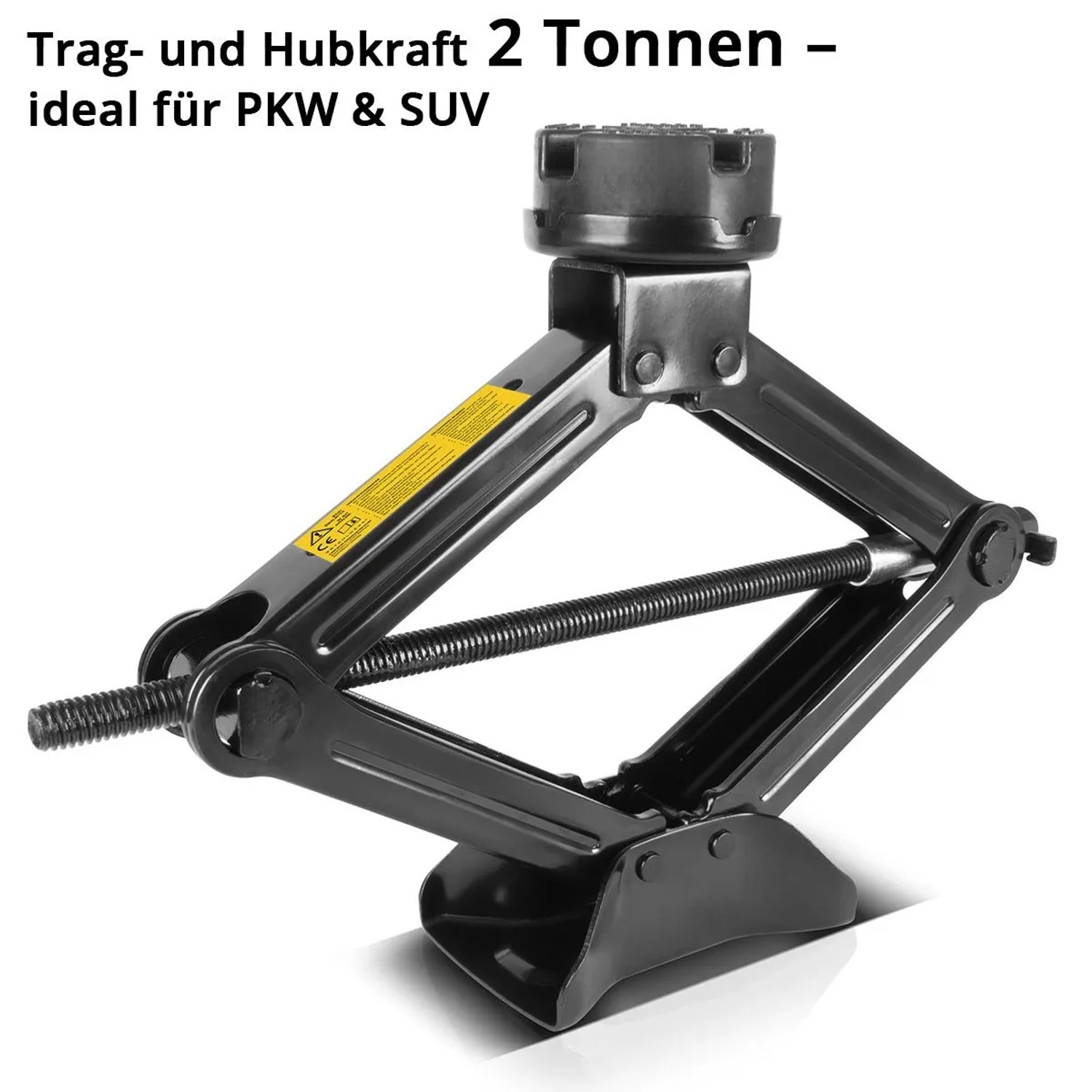 STAHLWERK Scherenwagenheber, 2000 kg, Autoheber für PKW, SUV, Kombi, Transporter und Wohnwagen.