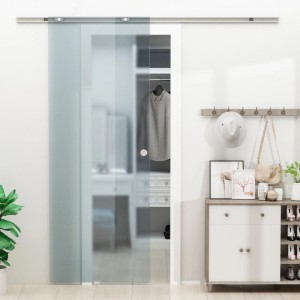 HOMCOM Glasschiebetür aus Mattglas als Zimmertür im modernen Interieur.