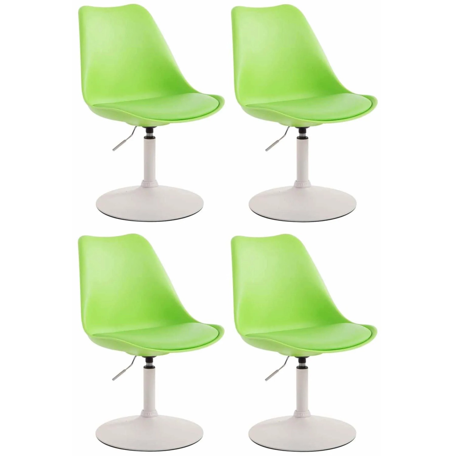 CLP 4er Set Esszimmerstühle Maverick Kunststoff Grün/Weiß