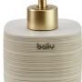 Beige-goldener baliv Cosy Wave Seifenspender mit Linienstruktur für ein modernes Bad.