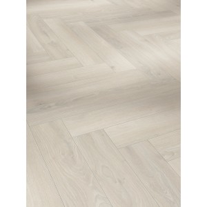 Parador Laminat Trendtime 3, Eiche Skyline Fischgrät Weiß, 8mm. Laminatboden im Fischgrätmuster.