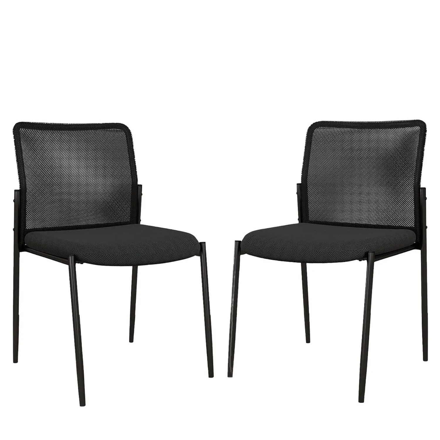 Costway Konferenzstühle 2er Set Stapelbare Besucherstühle Ohne Armlehnen