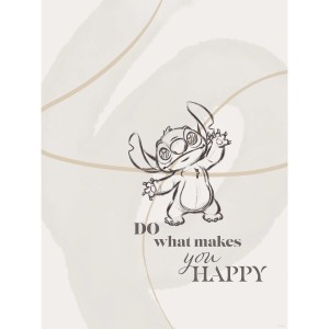 Komar Wandbild: Disney Lilo & Stitch mit dem Spruch 'Do What Makes You Happy'.