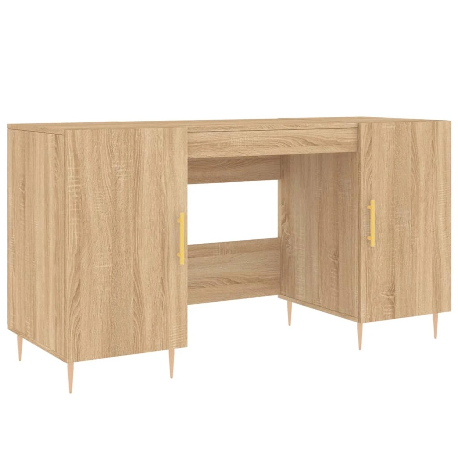 vidaXL Schreibtisch Sonoma-Eiche 140x50x75 cm Holzwerkstoff 829535 günstig online kaufen