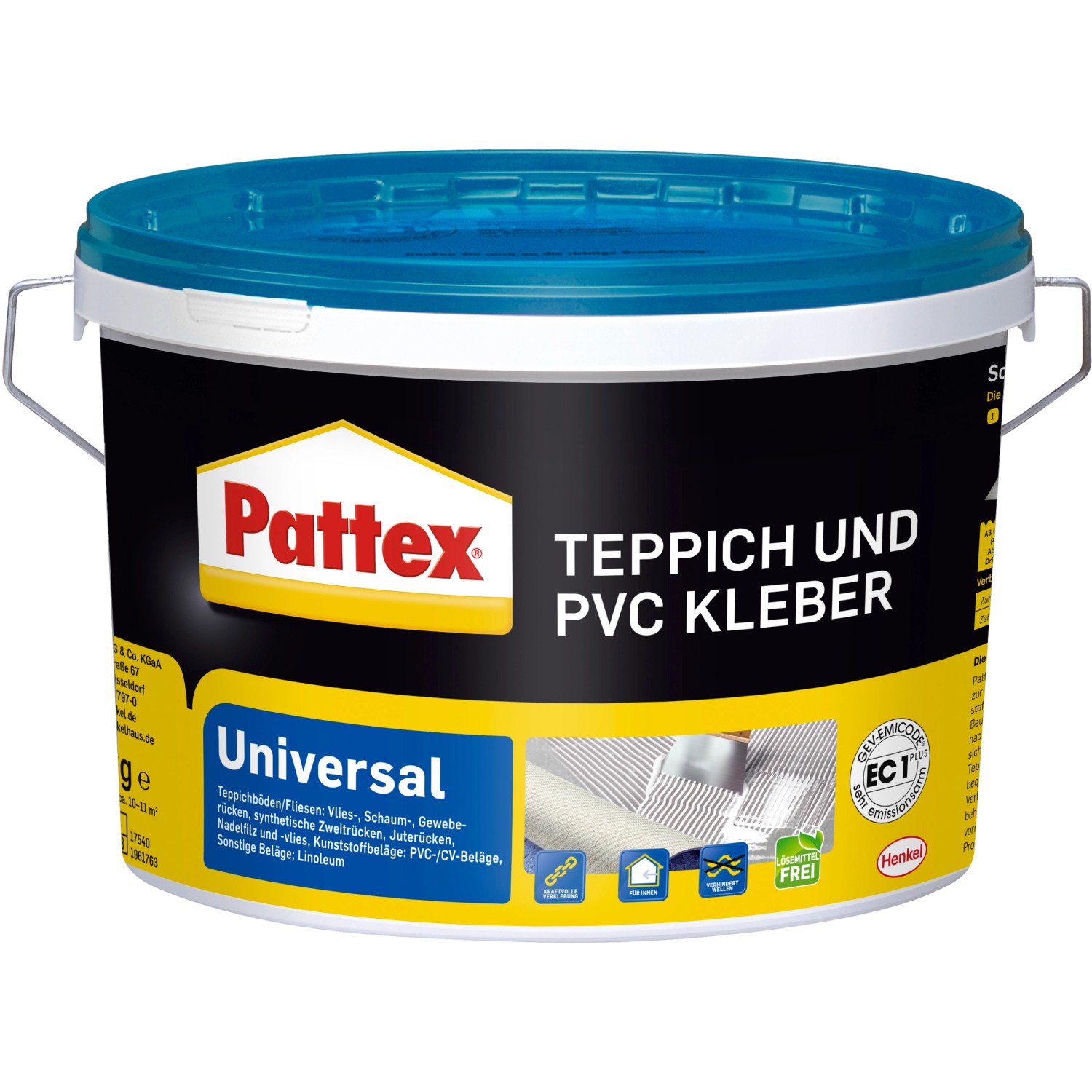 Pattex Teppichkleber Teppich und PVC Kleber Universal 4 kg Eimer