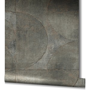 Marburg Vliestapete Vintage Deluxe mit geometrischem Muster in Grau und Anthrazit.