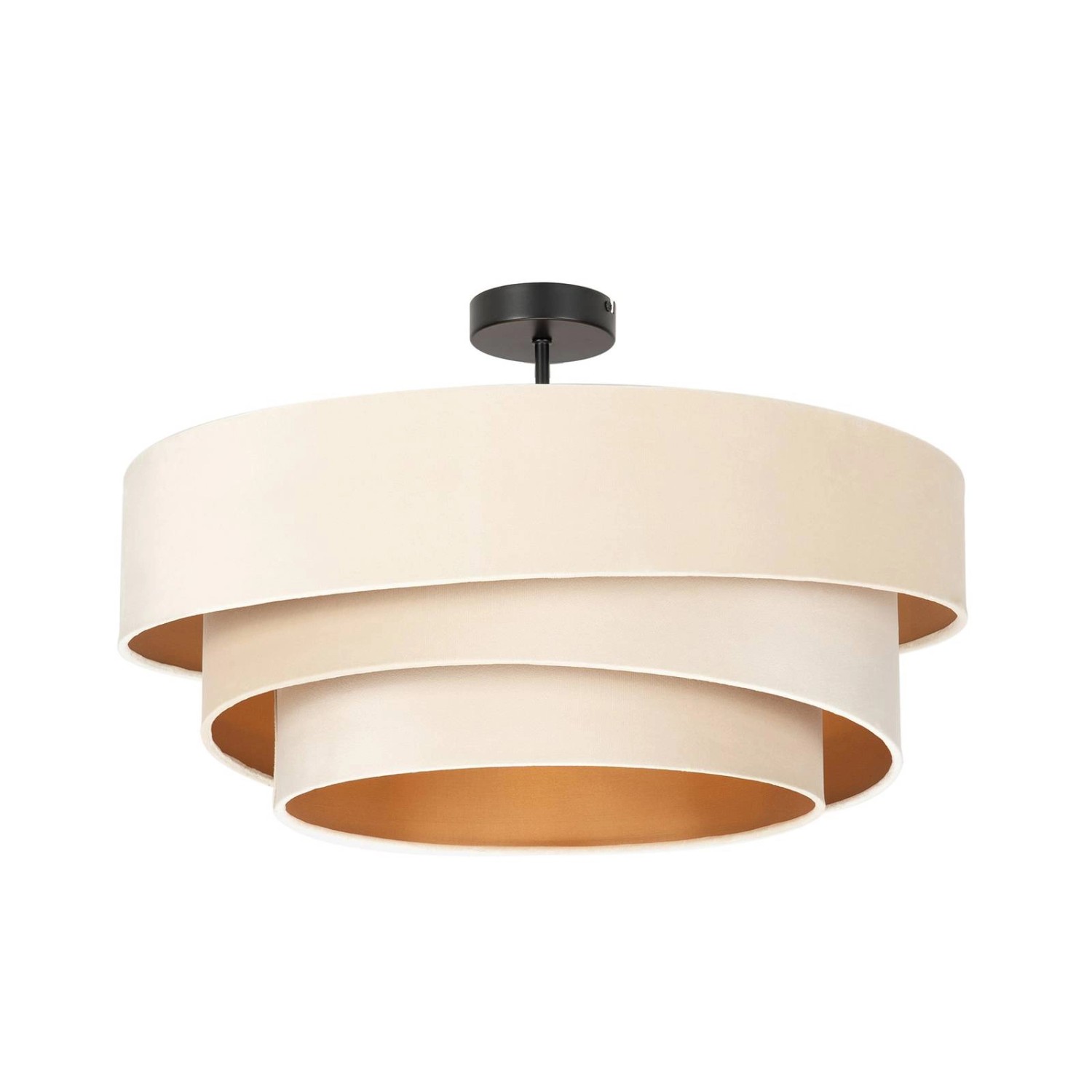 Lindby Deckenlampe Jusari 9639632 Modern in Creme aus Textil 3-flammig E27 günstig online kaufen