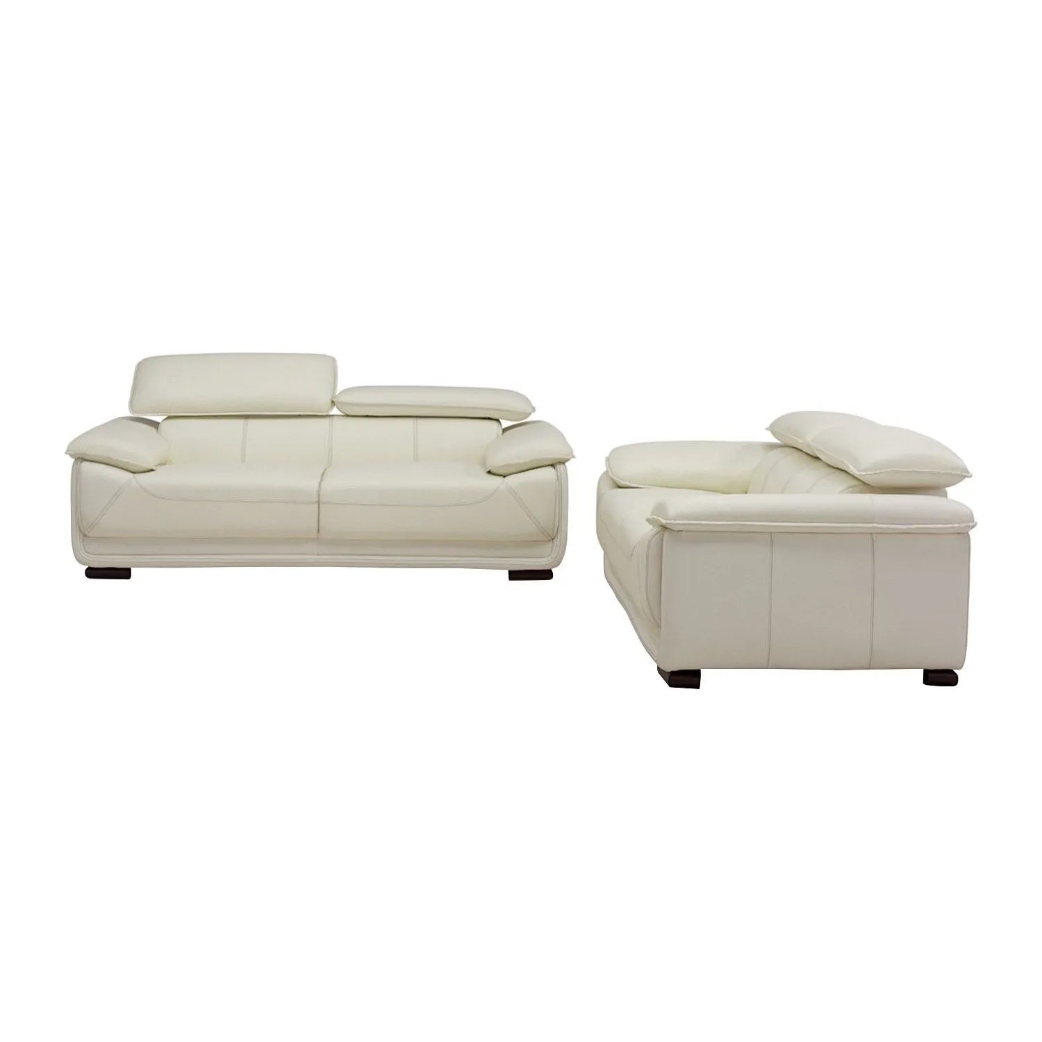 Vente-unique Couchgarnitur Macelo Elfenbeinfarben 170 cm  204 cm