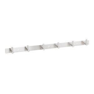 SOTECH Hakenleiste CORA aus gebürstetem Edelstahl mit 6 Haken. Moderne Garderobenleiste für Wandmontage.