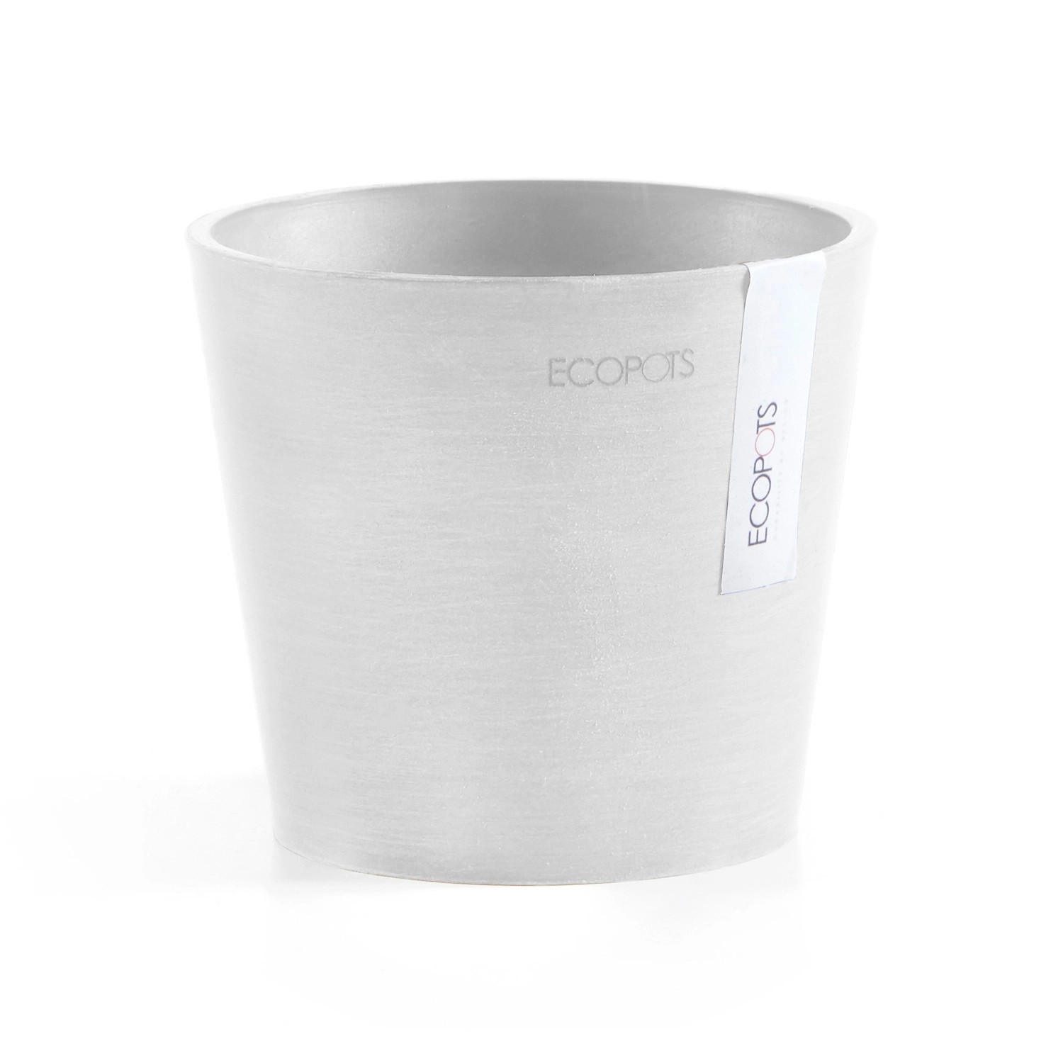 Ecopots Pflanztopf Amsterdam Mini Weiß 13 cm x 11,4 cm