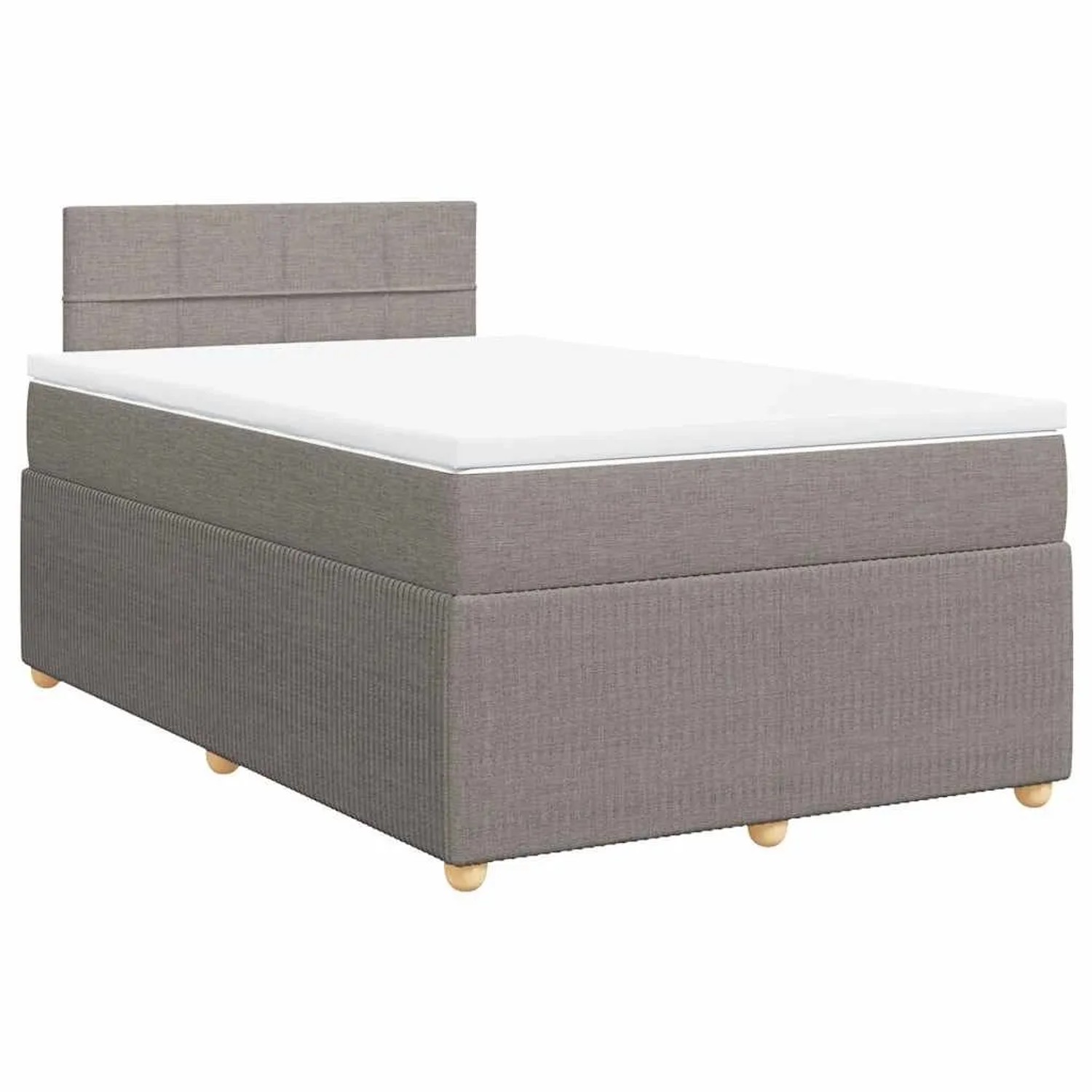 vidaXL Boxspringbett mit Matratze Taupe 120x190 cm Stoff 3287399 günstig online kaufen