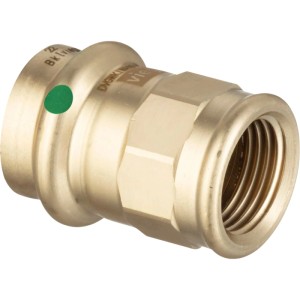 Viega Sanpress Übergangsstück, 15 mm x 1/2 IG, Rotguss Pressfitting für Trinkwasser.