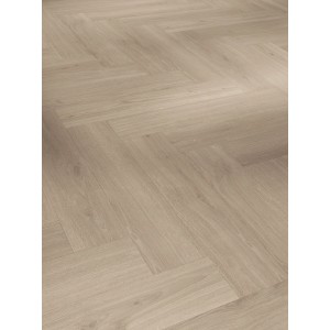 Parador Vinylboden Trendtime 3, Regent Eiche Grau im Fischgrätmuster mit Eleganzstruktur.