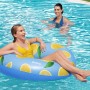 Bestway Schwimmring Zitrone, Ø 106 cm, im Pool mit zwei Frauen. Sommerliches Badevergnügen!