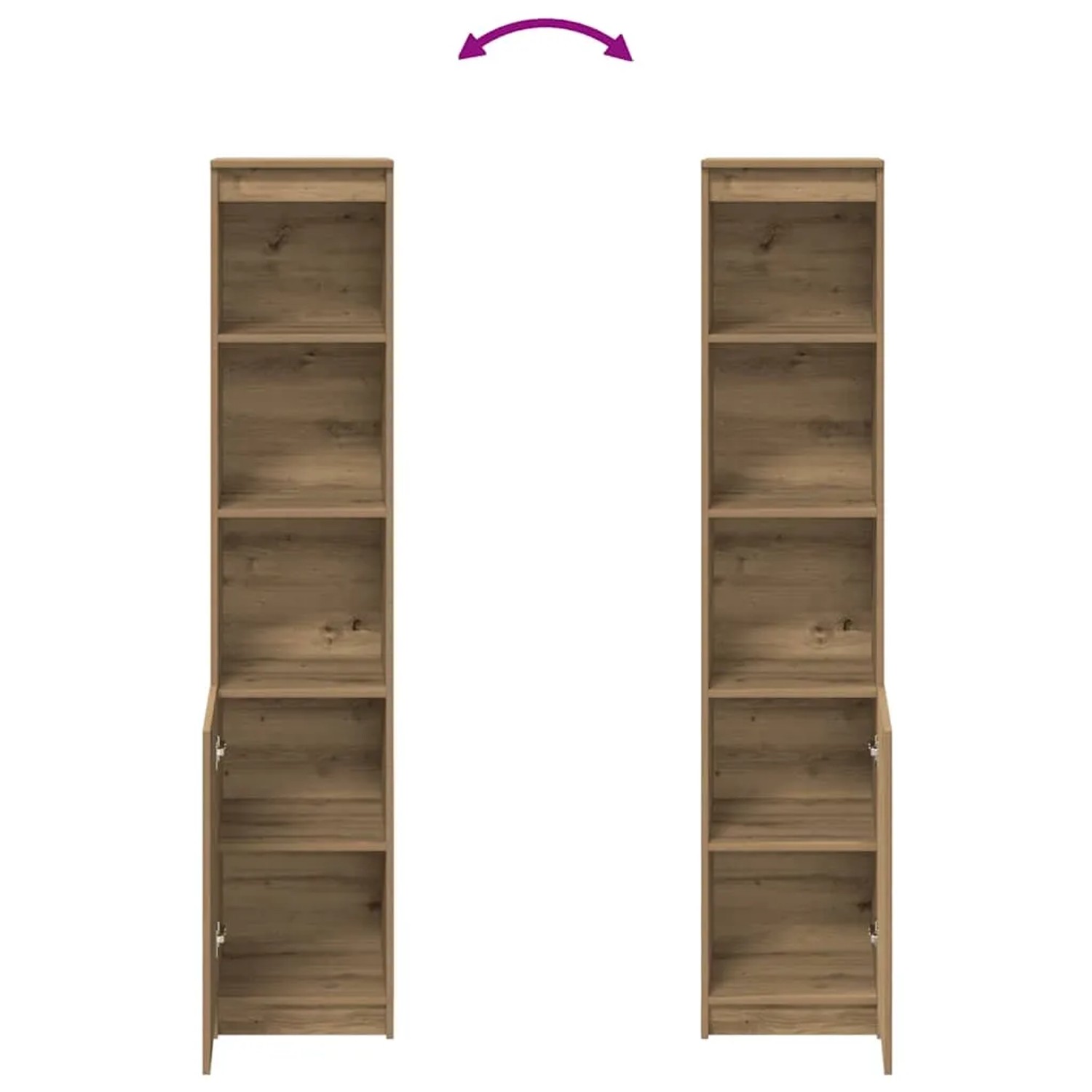 vidaXL Highboard Artisan-Eiche 37,5x35x180 cm Holzwerkstoff 861678_8