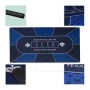 Relaxdays Pokermatte Polyester Gummi Blau Rutschfest Wasserdicht 120 cm x 60 cm 1 kg_3