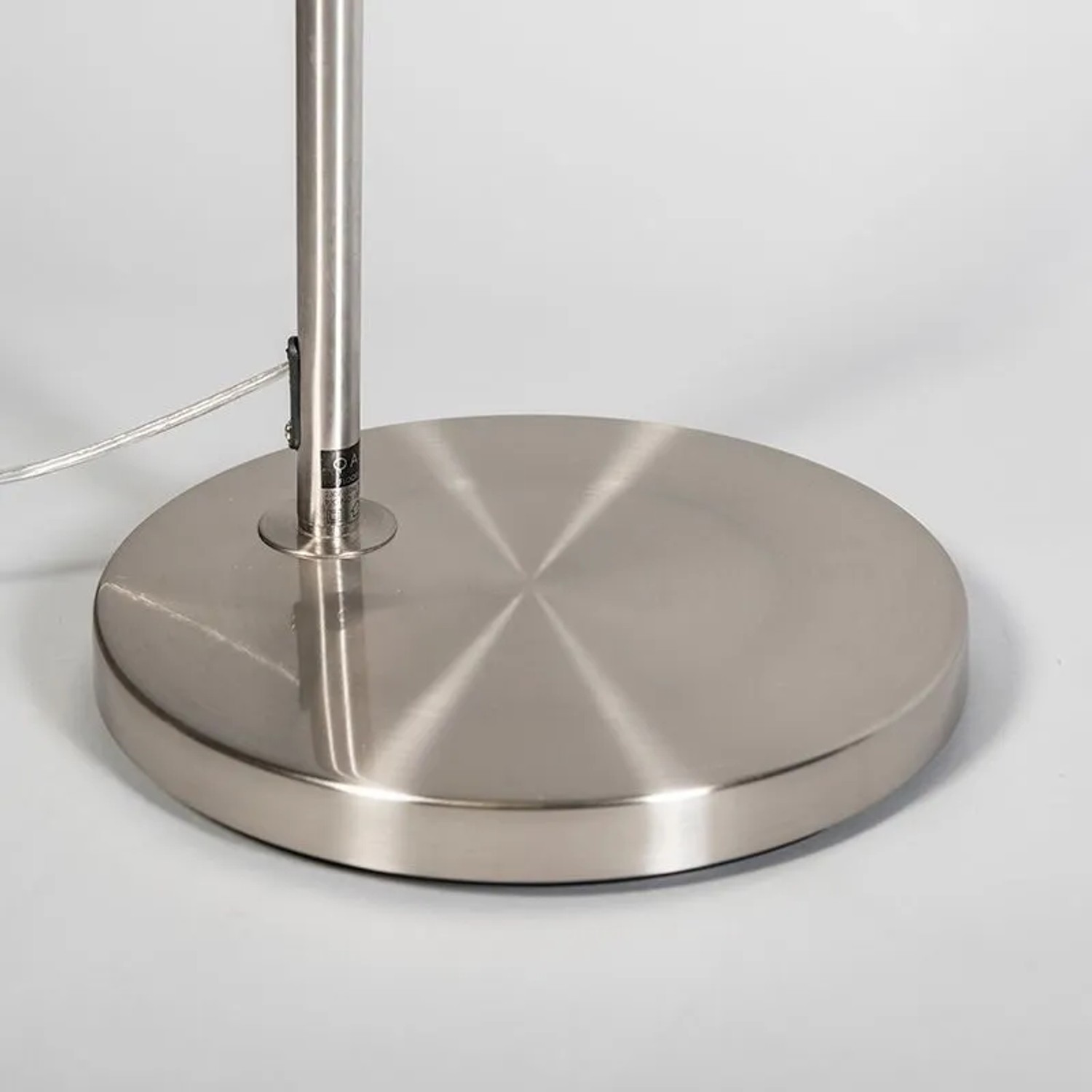 QAZQA Moderne Bogenlampe aus Stahl mit Schwarzem Stoffschirm Arc Basic_6