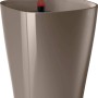 Lechuza Mini-Deltini Pflanzgefäß, taupe, hochglänzend, Ø 10 cm, für den Innenbereich.