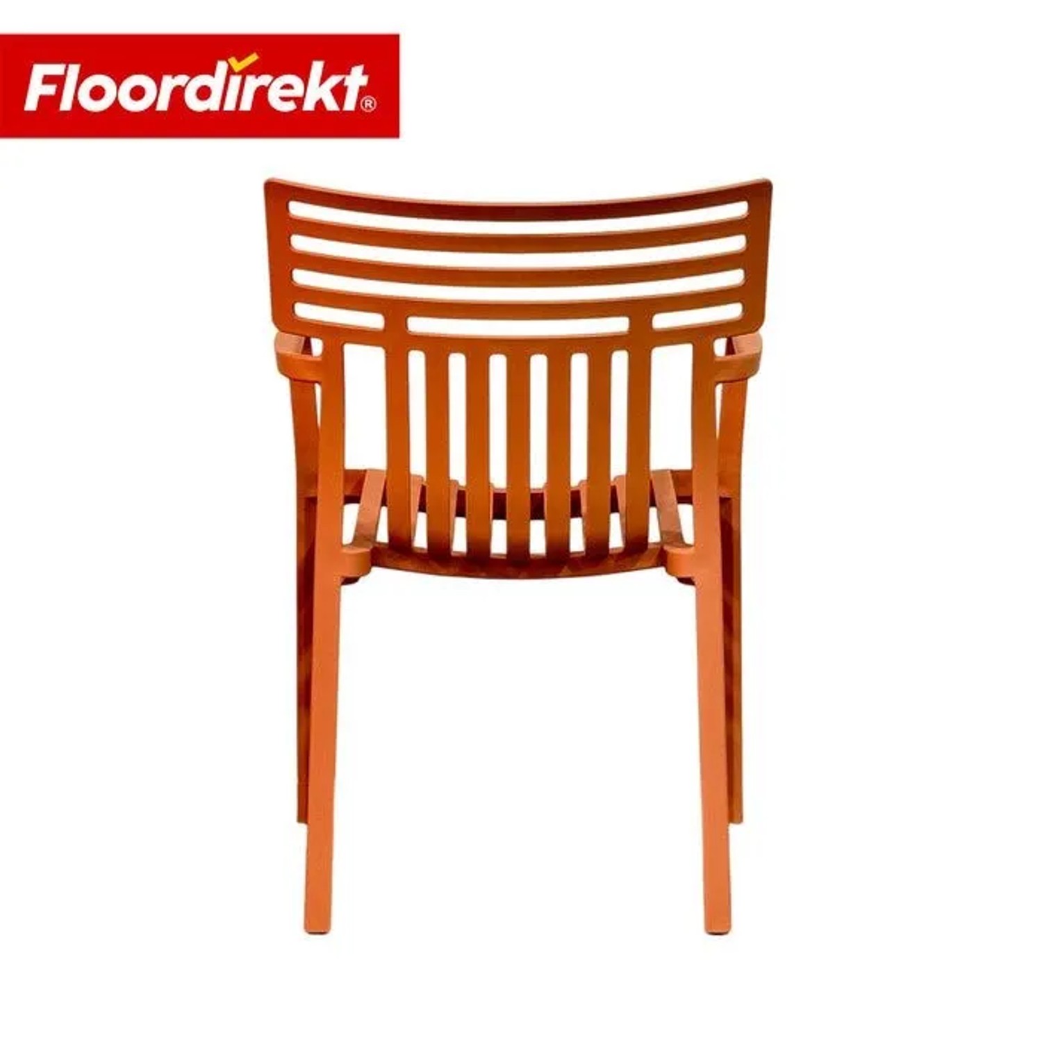 Oranger, wetterfester Gartenstuhl Sitwell von Floordirekt, stapelbar und UV-beständig.
