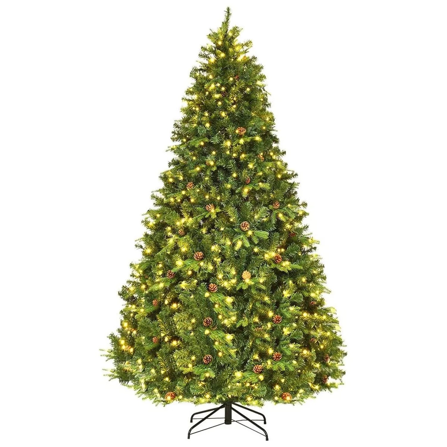 Costway Led Künstlicher Weihnachtsbaum mit Klappsystem 240 cm