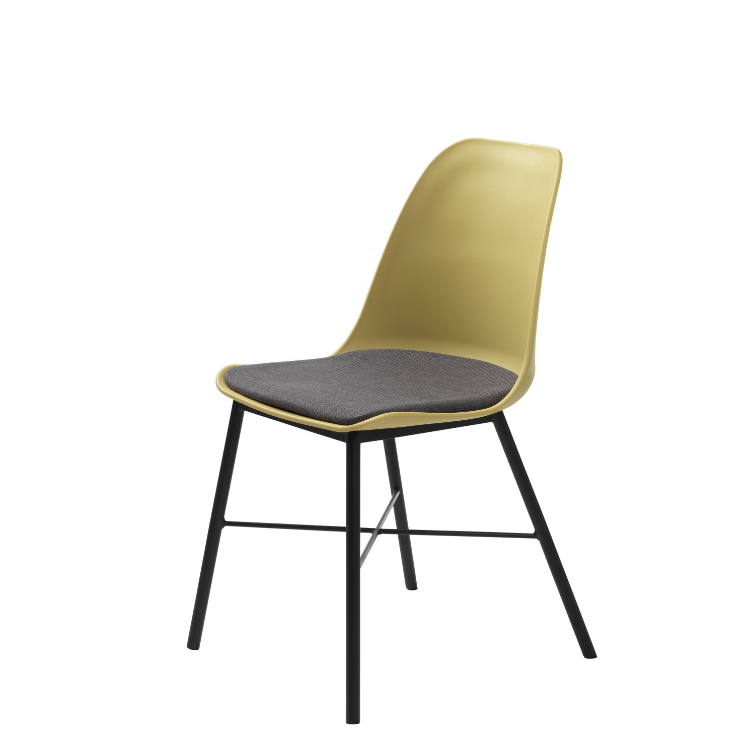 ebuy24 Whise Esszimmerstuhl in Gelb und Grau Gestell Schwarzes Metall günstig online kaufen