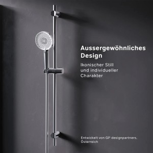 AM.PM X-Joy Duschset mit Handbrause, Duschsäule und Duschkopf in Chrom.