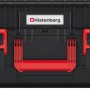 Kistenberg Maschinenkoffer, 44,5x36x21,6cm, schwarz-rot, zur Aufbewahrung von Elektrowerkzeugen.