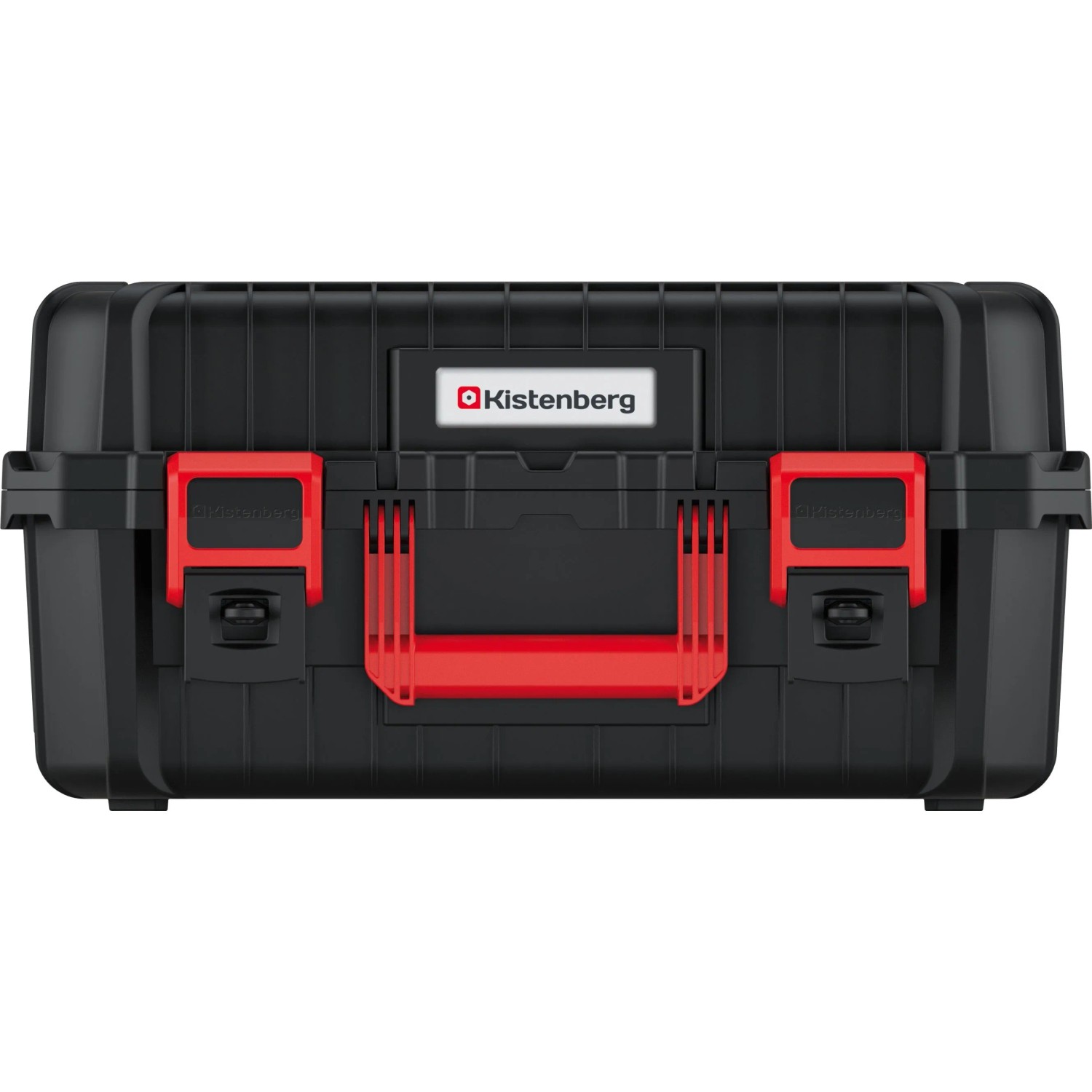 Kistenberg Maschinenkoffer, 44,5x36x21,6cm, schwarz-rot, zur Aufbewahrung von Elektrowerkzeugen.