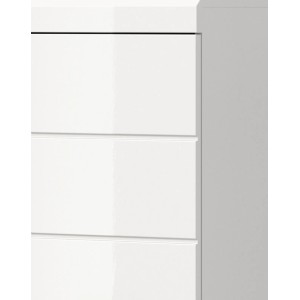 Inn.Furn Badezimmer Kommode in Weiß Hochglanz 74 x 88 cm Shawn