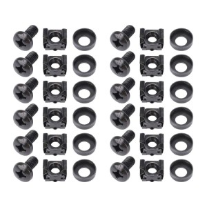 HMF 61012 Käfigmuttern für Serverschrank 12 Stück Schwarz