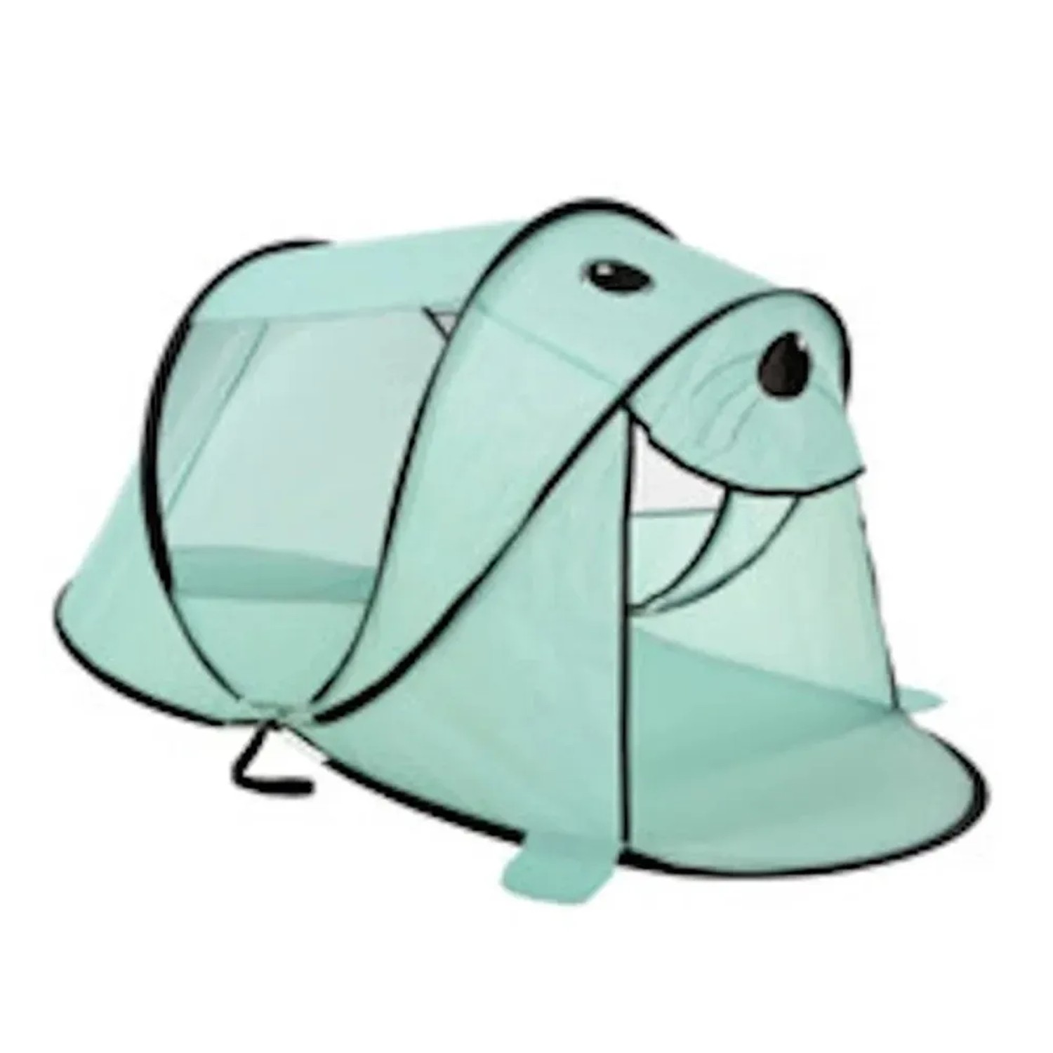 Türkisfarbene Mojawo Pop Up Strandmuschel in Walross-Form für Kinder mit UV-Schutz 50+.