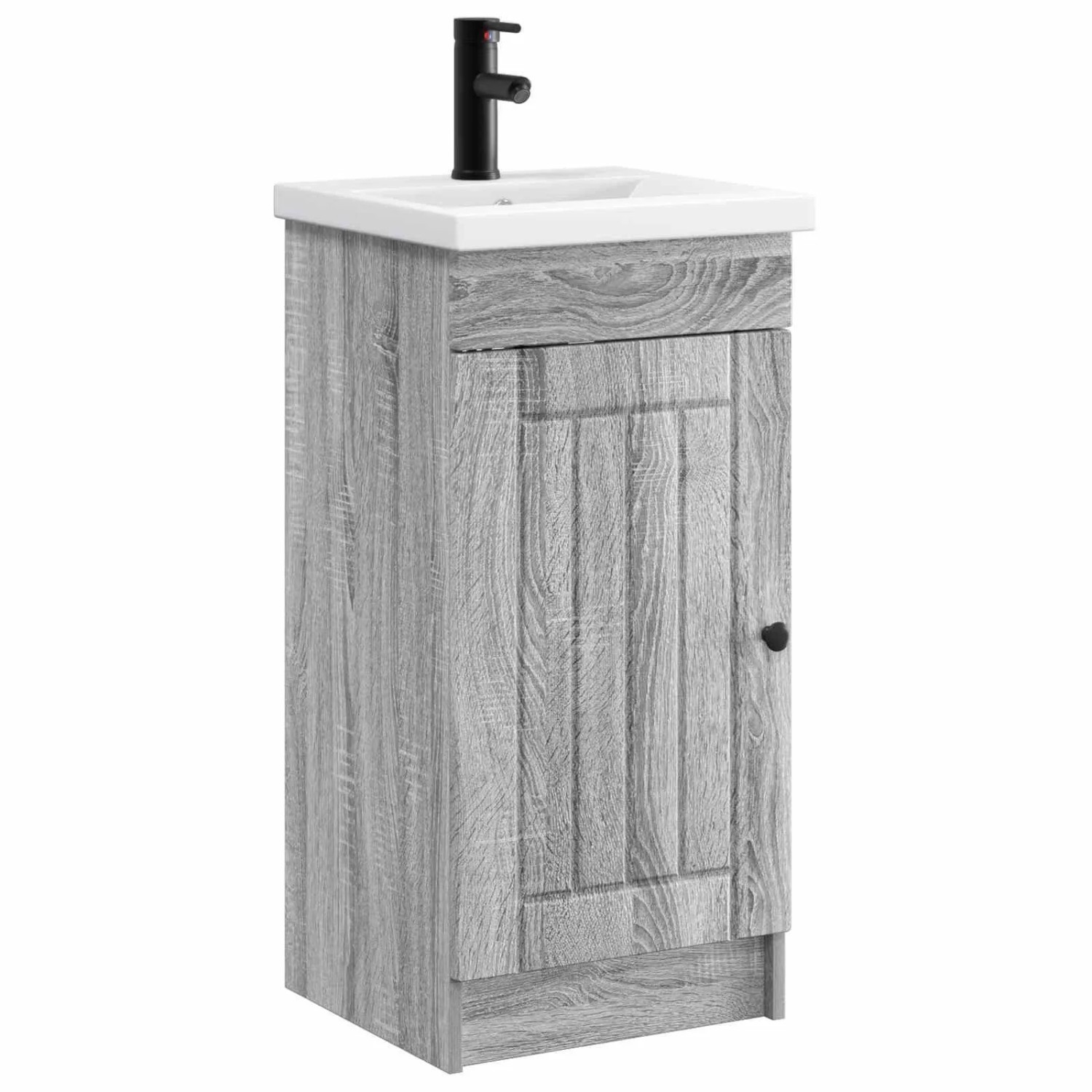 vidaXL Badezimmerschrank mit Waschbecken Grau Sonoma 42 x 40 x 84,5 cm 890030