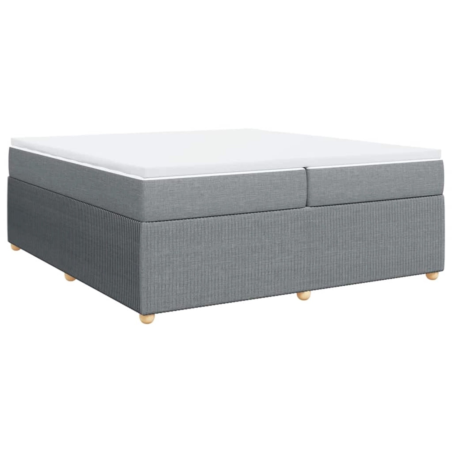 vidaXL Boxspringbett mit Matratze Hellgrau 200x200 cm Stoff 3285595 günstig online kaufen