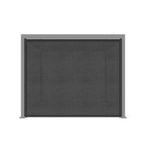 Anthrazitfarbene MWH Rollomarkise 3m für Pergola. UV-beständiger Sonnenschutz mit Kurbelbedienung.