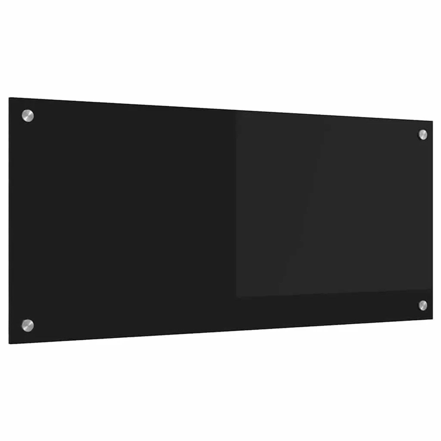 vidaXL Küchenrückwand Schwarz 90 x 40 cm Gehärtetes Glas 42018038