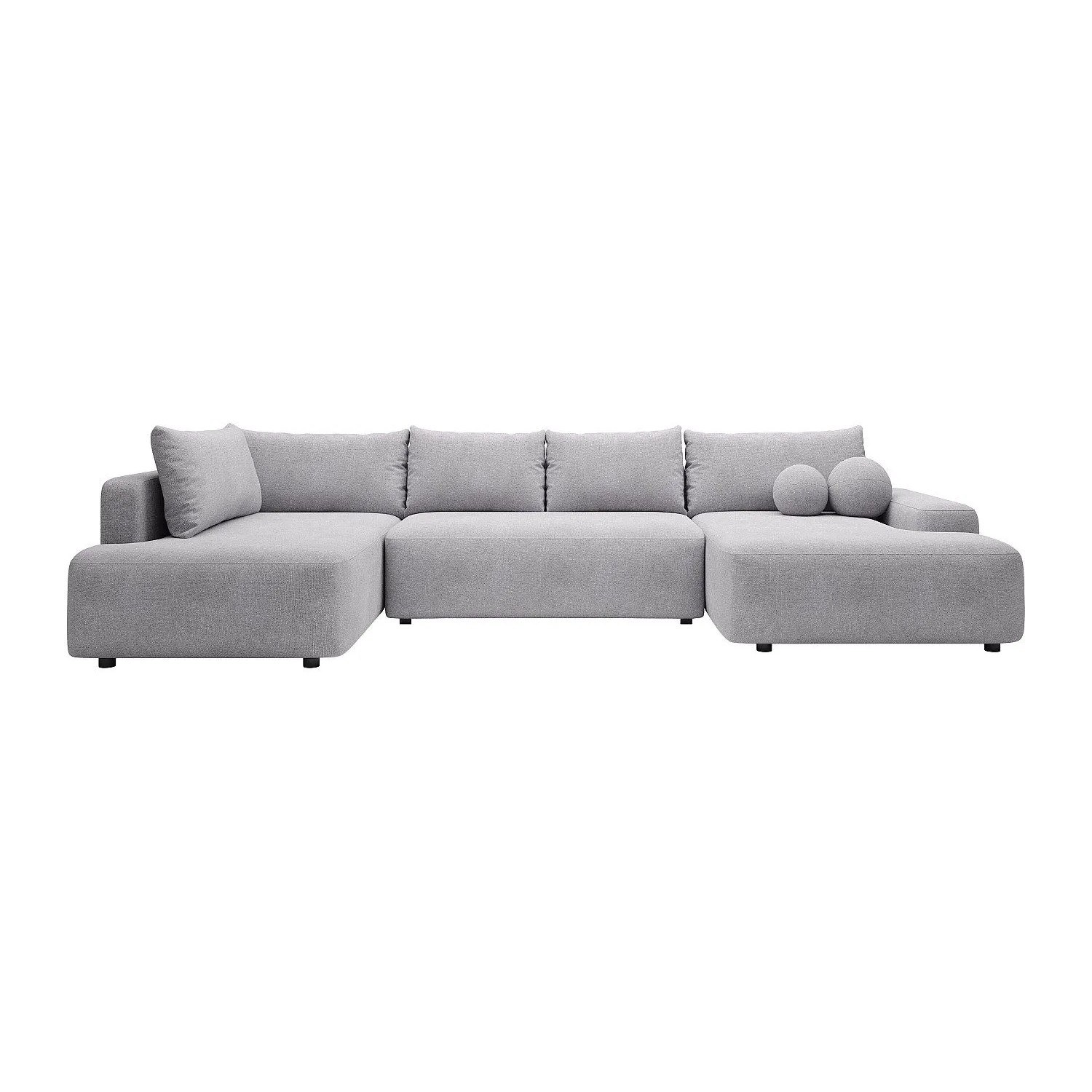 Vente-unique Schlafsofa Daviso Hellgrau 360 cm