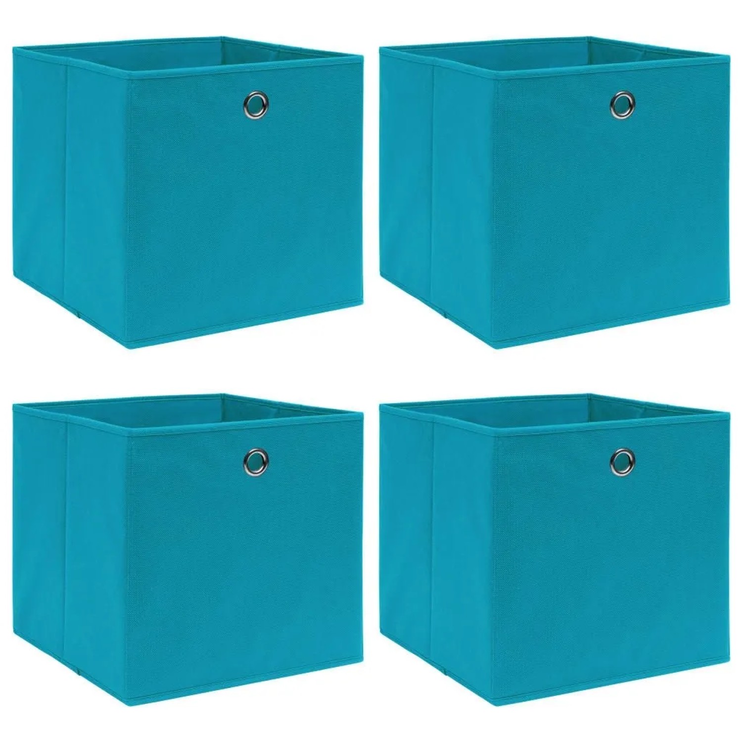 vidaXL Aufbewahrungsboxen 4 Stk Babyblau 32x32x32 cm Stoff 288373
