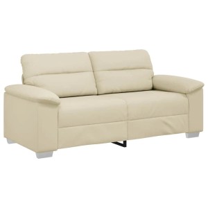 vidaXL 2-Sitzer-Sofa Creme 140 cm Kunstleder 4105339