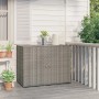 Grauer vidaXL Gartenschrank aus Poly Rattan, 100x55,5x80 cm, ideal zur Aufbewahrung im Garten.