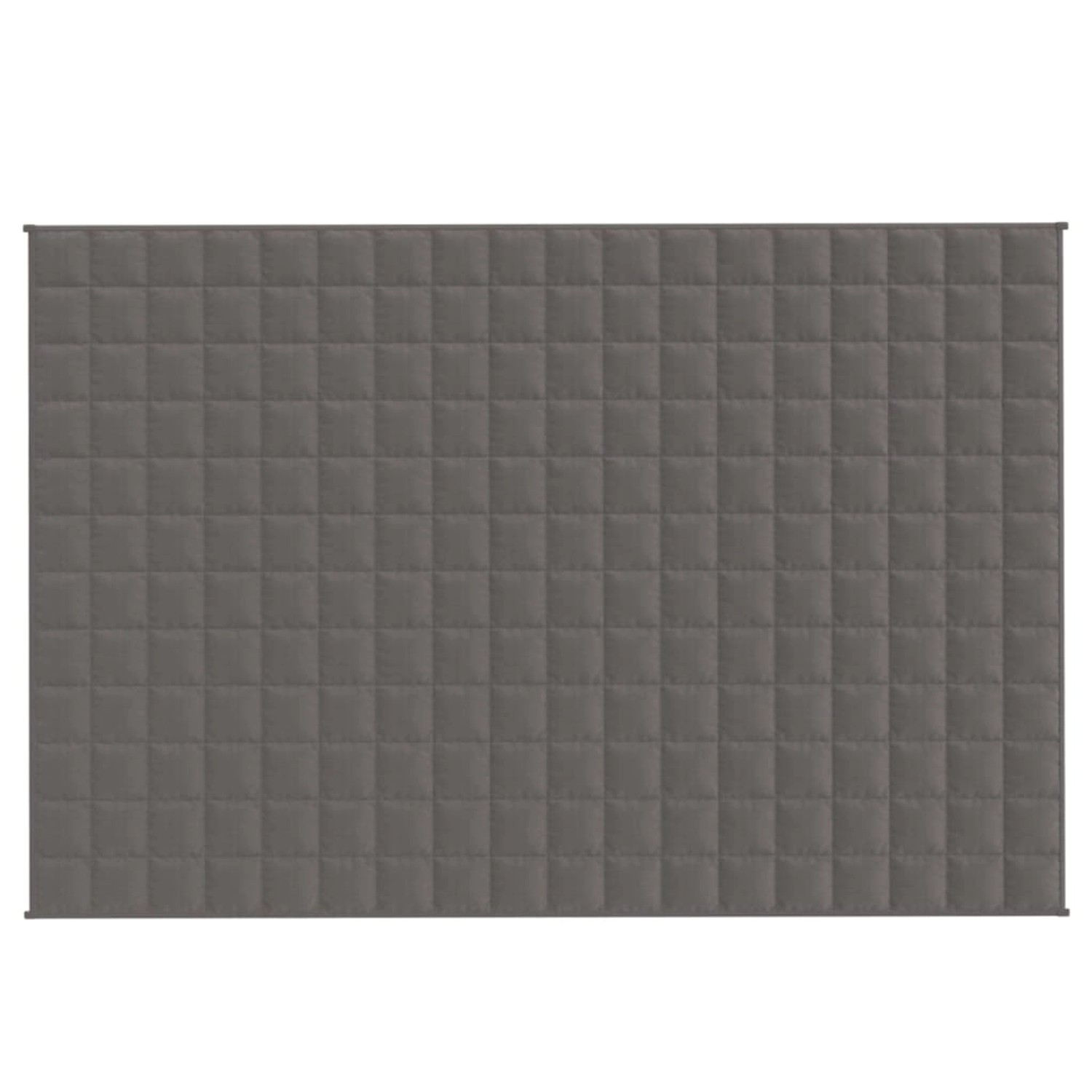 Graue vidaXL Gewichtsdecke (120x180 cm, 9 kg) mit quadratischer Steppung.